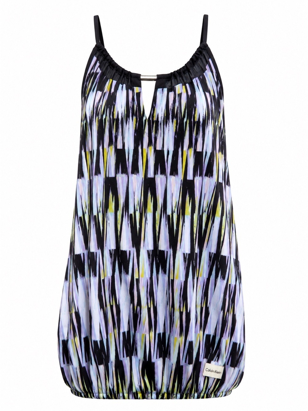 •Calvin Klein Black White and Yellow Geometric Sleeveless Top - Picture 2 of 8